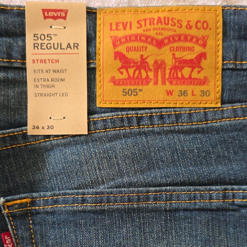 *Brand New* Levi's 505 Stretch Regular Jeans in Classic Blue